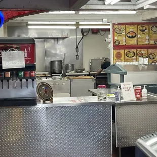 a view of the kitchen