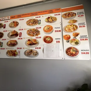 ramen and noodles, menu