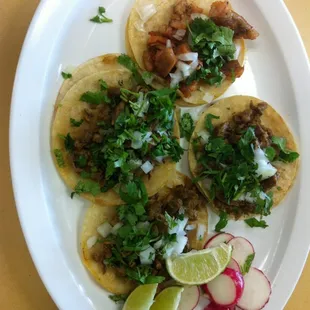 Suadero and asada tacos