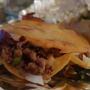 Carne asada mulita with extra cheez.