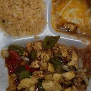 Chicken fajita. Really good.