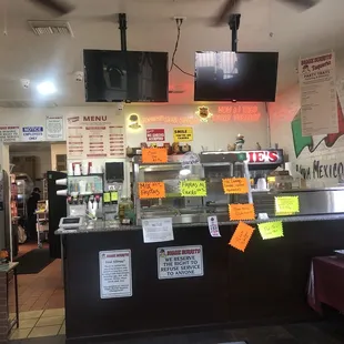 a view of the counter