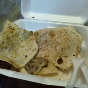 Large fajita quesadilla