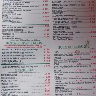 Menu prices are decent!