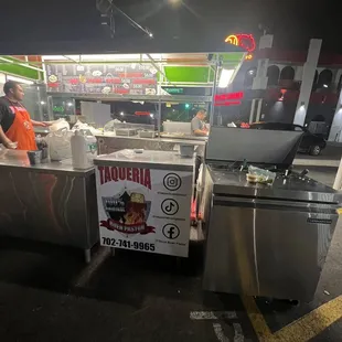 a man preparing food