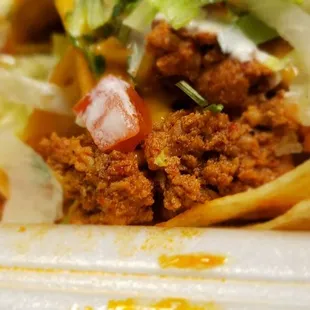 Al pastor, pork nachos
