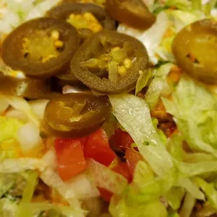 Al pastor nachos up close