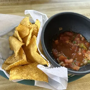 Fresh chips and great salsa