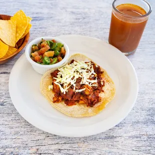 a plate of mexican food