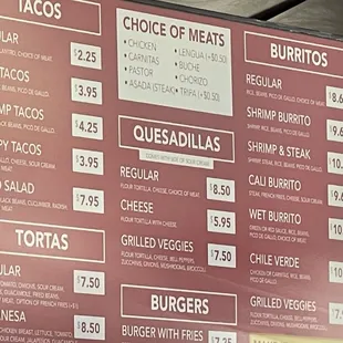 sandwiches, menu