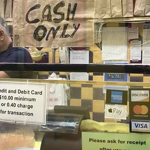 Cash only sign