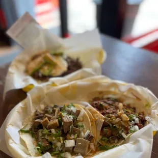 Lengua and Al Pastor tacos - @rayz