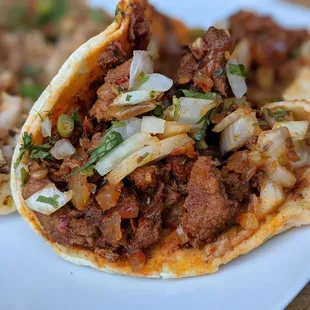 al pastor taco, so good with light heat