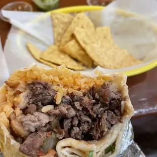 Carne asada burrito