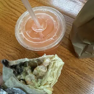 Super shrimp burrito.