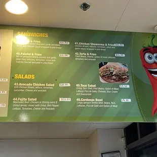 This is the menu as of 9-13-2022