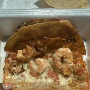 A fried shrimp taco is my absolute favorite &amp; i'm in love