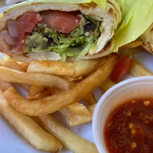 falafel sandwich  With fries