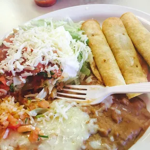 I thought flautas those were flour I guess not