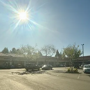 A huge parking space by the food max.