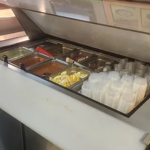 Self serve salsa bar