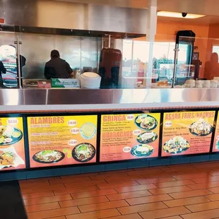 menus on the counter