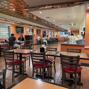 the interior of a restaurant