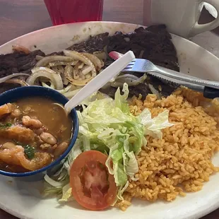#13 Plato Jalisco. Steak Rice &amp; Beans. Good choice. Great flavors.