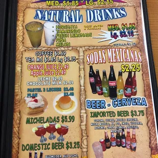 the menu