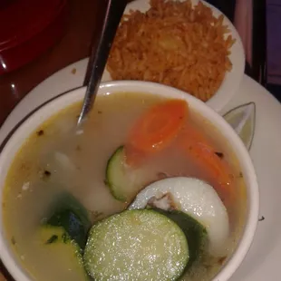Hubby&apos;s caldo we pollo. He really liked it!