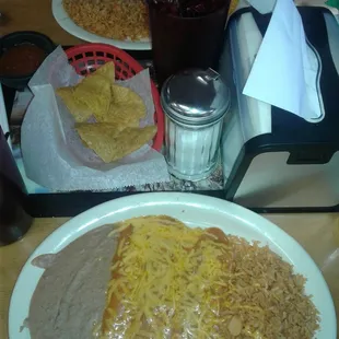 Cheese Enchilada Plate