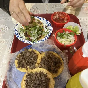 Tacos De:  Asada  Pastor