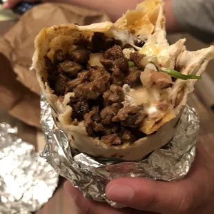 (To-go, order) Carne Asada- juicy,little fatty,avocado does not comes in it. Tortilla lightly grilled.