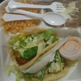 Fish taco combo plate. Was delicious.