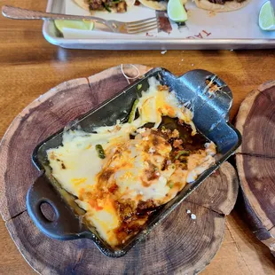 Their queso flameado, served with warm, homemade tortillas