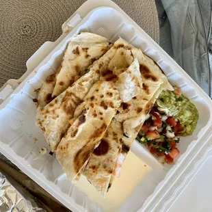 Garlic Shrimp and Onion Quesadilla