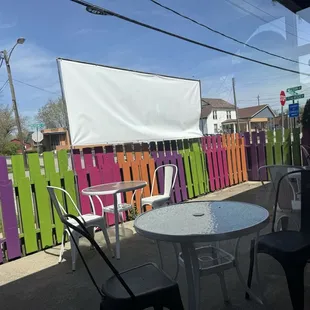 Outside