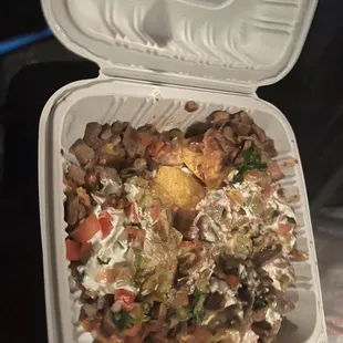 The food packed