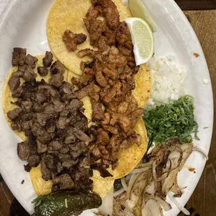5 Mini Tacos Plate - Al Pastor &amp; Fajita