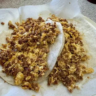 Chorizo and eggs