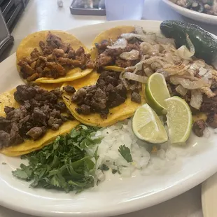 Mini tacos plate