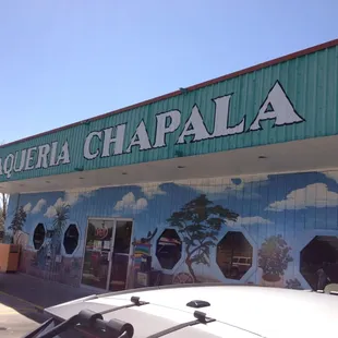 the front of the building