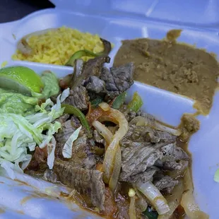Bistek Bistec Ranchero Dinner Plate