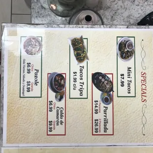 To Go Menu
