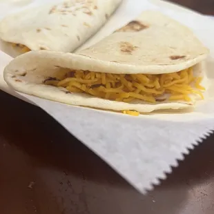 Bean and Cheese Tacos