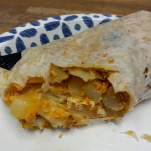 Chorizo burrito - FILLED WITH NOTHING BUT POTATOES!!  Worst breakfast burrito ever!