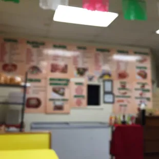 Menu on the wall with unbelievable Prices!!!