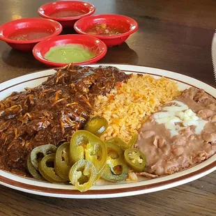 Chicken Mole lunch platter, $9.99