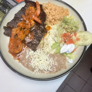 Tampiqueña Con Camarones A La Diabla