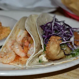 Shrimp Taco and Fish Taco
